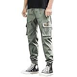 Calça Cargo Masculina Folgada Para Homens Joggers Para Homens Calças De Chuva Para Caminhadas Pesca Verde C G