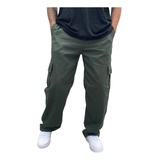 Calça Cargo Masculina Larga Skate Bolso Lateral Unissex Nfe