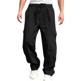 Calça Cargo Masculino Feminino Skate Larga 5 Bolsos E Cordão