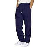 Calça Chino Masculina Casual Para Uso Ao Ar Livre Ajuste Regular Com Cordão Calça Casual Solta Com Bolsos C Azul Marinho G