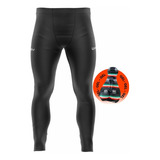 Calça Ciclismo Masculina Preta Forro De Gel Mtb Uv Proteção