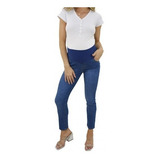 Calça Cigarrete Jeans Gestante Pós Parto Skinny Primavera