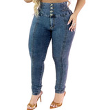 Calça Cintura Com Elastico Jeans Feminina Thais