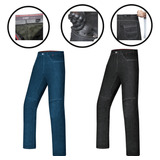 Calça Com Proteção Masculina Jeans Preta Ride Kevlar X11