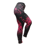 Calça Compressao Termica Fem Muay Thai 2463r Preto rosa