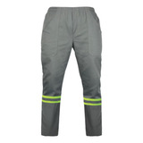 Calça De Brim Uniforme Profissional Com Faixa Refletiva