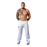 Calça De Capoeira Adulto Branca Poliester 1 Fit