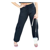 Calça De Moletom Feminina Pantalona Cargo Bolso Lateral Moda