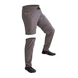 Calça De Pesca Proteção Solar Uv Com Ziper Joelho Hidronatic Chumbo Mar Negro G