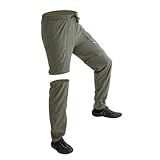 Calça De Pesca Proteção Solar Uv Com Ziper Joelho Hidronatic Musgo Mar Negro M