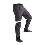 Calça De Pesca Proteção Solar Uv Com Ziper Joelho Hidronatic Preto Mar Negro G2