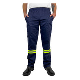 Calça De Uniforme Brim Pesado Com Faixa Refletiva