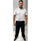 Calça De Uniforme Preta Cozinheiro Segurança Garçom