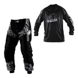 Calça E Camisa Para Crianças Roupa Tamanho Infantil Motocross Trilha Pro Tork Tamanho 4 6 8 10 12 14 16 Anos