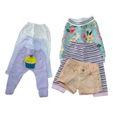 Calça E Short Moletom Bebê Com 7 Peças Tamanho M Semi Novo