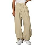 Calça Esportiva Feminina De Linho Plus Size Casual Calça Jogger Leve Calça Atlética Para Casa Calça Básica Relaxada Y2 Cáqui G