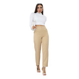 Calça Feminina Alfaiataria Moda Cintura Alta Skinny Zra