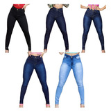 Calça Feminina Atacado Jeans Lycra Cós Alto Skinny Kit 05