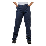 Calça Feminina Cargo Azul Resistente Ripstop Uv50 Usetático