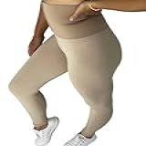 Calça Feminina Legging Cinta Modeladora Cós Alto C Fecho Z07 Cor Bege Tamanho GG