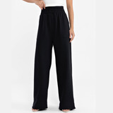 Calça Feminina Pantalona Moletinho Cintura Alta Kit 2