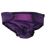 Calça Feminina Para Cachorro Da Uxcell- Ajustável E Resistente A Vazamento- Calcinha Para Cães- Calcinha Para Cães- Lavável- Reutilizável- Calcinha Para Cães- Roxa- GG