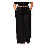 Calça Feminina Plus Size Duna Pantalona Wide Cos Elástico