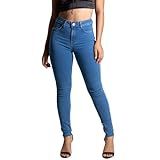 Calça Feminina Sawary Jeans Levanta Bumbum Premium Elastano Confortável Lycra BR Cintura 46 Slim Regular 