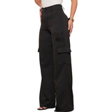 Calça Feminina Social Alfaiataria Pantalona Tecido Wide Leg