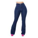 Calça Flare Jeans Premium Feminina Com Lycra Cintura Alta