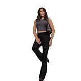 Calça Flare K2b Original Cós Alto Tecido Grosso Bailarina -BR- Alfa- G- Regular- Regular- 1- Preto-
