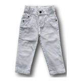 Calça Infantil Branca Batizado Jeans Skinny