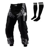 Calça Insane Pro Tork Motocross Trilha Enduro Black Meião