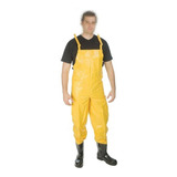 Calça Jardineira Saneamento C Bota Pvc Acoplada Kit C 5 Un