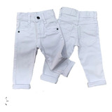 Calça Jeans Branca Infantil Masculina Skinny