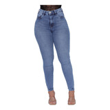 Calça Jeans Cigarrete Com Bordado Boomerang
