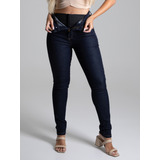 Calça Jeans Feminina Cintura Alta Super Lipo Sawary Lycra