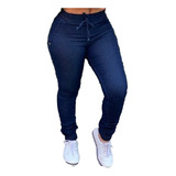 Calça Jeans Feminina Jogger cintura Alta