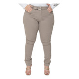 Calça Jeans Feminina Plus Size Cintura Alta Com Lycra Skinny