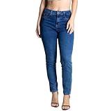 Calça Jeans Feminina Sawary Com Lycra Elastano Premium Valoriza O Bumbum BR Cintura 42 Slim Regular Azul 