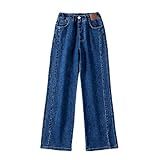 Calça Jeans Infantil Feminina De Verão Com Alça Elástica Cintura Alta Slim Flare Calças Moda Bebê Tropical Azul 2 3 Anos 