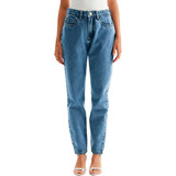Calça Jeans Lança Perfume Luna Mom Ou24 Azul Feminino