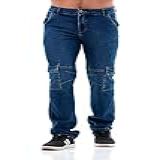 Calça Jeans Masculina Arauto Slim Cargo Cor Azul Tamanho 40