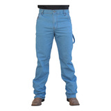 Calça Jeans Masculina Country Carpinteira Costura Reforçada