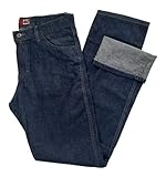 Calça Jeans Masculina Escura Tradicional Para Trabalho Reta Serviço Uniforme Tamanho 42 Cor Azul Gênero Masculi