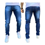 Calça Jeans Masculina Skinny C Lycra Justa Na Perna Premium