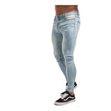 Calça Jeans Masculina Skinny Premium Destroyed