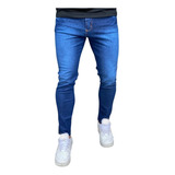 Calça Jeans Masculina Super Skinny Com
