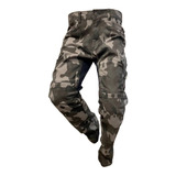 Calça Jeans Moto Com Proteção Hlx Masculina Camuflada Chumbo