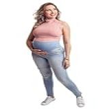Calça Jeans Skinny Carla Gestante Azul Claro Cor Azul Claro Tamanho M